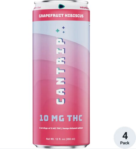 Cantrip Grapefruit Hibiscus 10MG THC 4pk Can