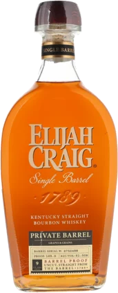 Elijah Craig 9 Year Private Barrel Barrel Proof Grapes & Grains Bourbon Whiskey 123