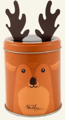 Mathez Cocoa Powdered Truffles Reindeer Tin 100g
