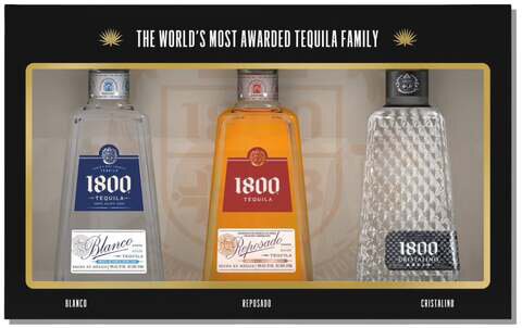 1800 3x375mL Gift Set (Silver, Reposado, Cristalino)