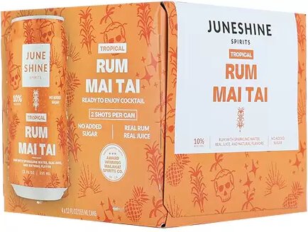 JuneShine Tropical Rum Mai Tai - 4pk(10%ABV)