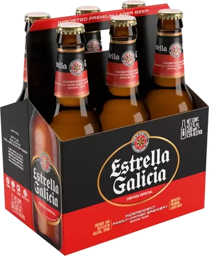 Estrella Galicia Cerveza Especial Beer (6 ct, 11.2 fl oz)