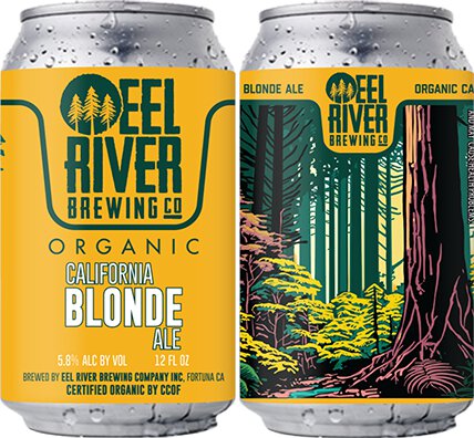 Eel River Ornagic California Blonde Ale 6Pk can( 5.8% ABV)