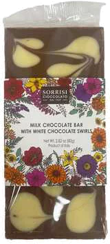 Sorrisi Milk Chocolate Bar with White Chocolate Swirls