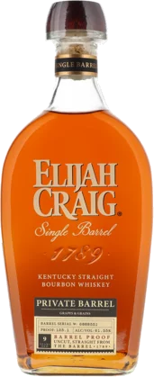Elijah Craig 9 Year Private Barrel Barrel Proof Grapes & Grains Bourbon Whiskey 123.1