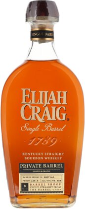 Elijah Craig 8 Year Private Barrel Barrel Proof Grapes & Grains Bourbon Whiskey 126.6