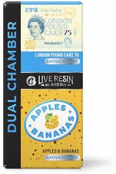 Cookies Thc A Blend Dual Chamber Apples & Bananas Sativa Hybrid Disposable Vape Cart