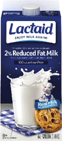 Lactaid Reduced Fat Milk Lactose Free Half Gallon