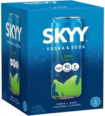SKYY Vodka & Soda - Lime & Mint RTD
