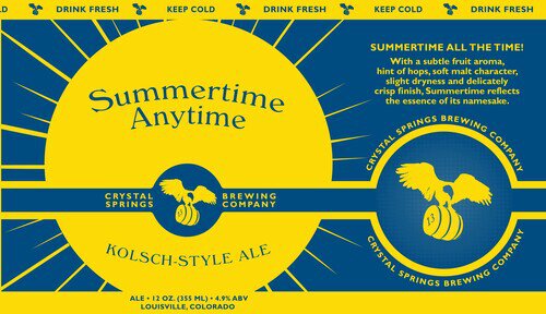 Crystal Springs Summertime Kolsch