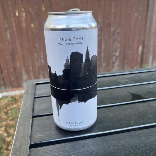 New Park Brewing This & That Czech Style Pilsner Single