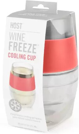 True Fab Wine Freeze Cooling Cup Coral