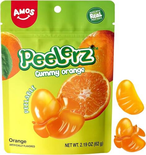 Amos Peelerz Gummy Orange Peeling Candy