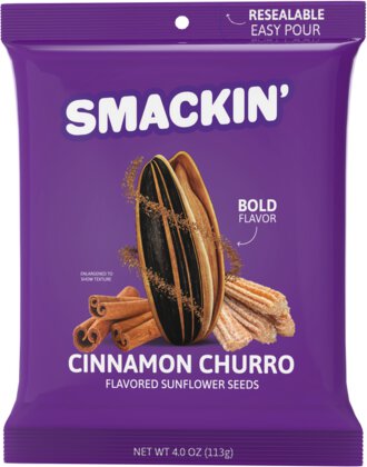 Smackin Cinnamon Churro Flavored Sunflowers Seeds 113g