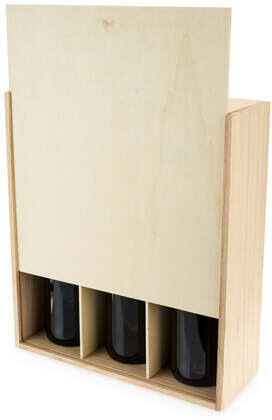 3 Bottle Wood Wine Box