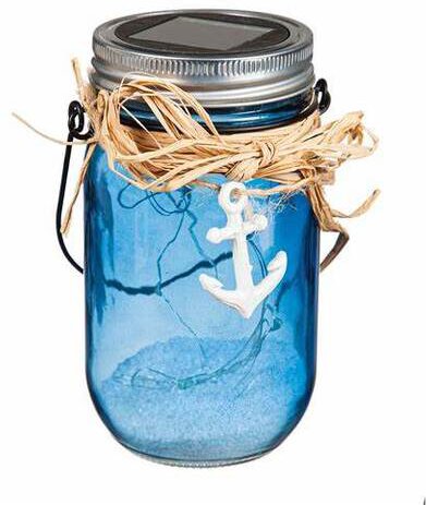 Solar Coastal Lantern Blue Anchor