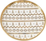 For The Holidays Small Plate Tree Snow