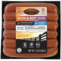 Frontiere Bison Beef Hotdogs