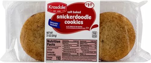 Krasdale Snikerdoodle Cookies