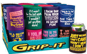 TRUE BRAND GRIP IT NOVELTY LOGO & RISQUE CAN HOLDER #S355