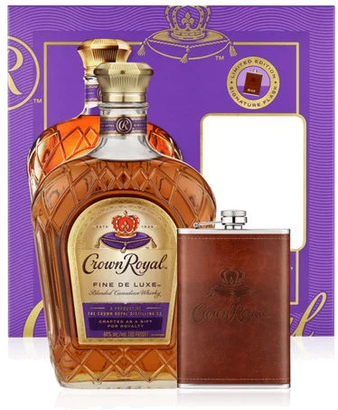 Crown Royal Canadian Whisky With Flask Gift Set