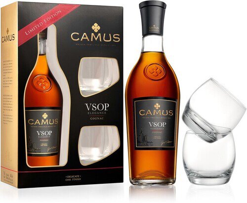Camus VSOP Elegance Cognac 2 Glasses Gift Set