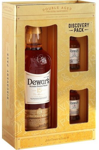 Dewar's 15 Years Discovery Pack Gift Set w/2 50ml 12y 18y