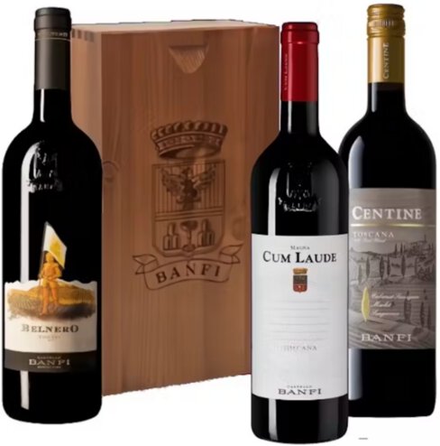 Castello Banfi Winery Super Tuscan 3-Bottle Gift Set - Lisbon