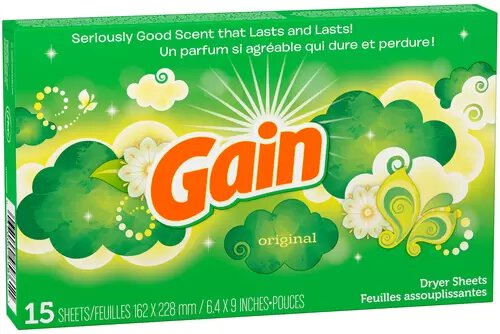 Gain Fabric Softener Dryer Sheets, Original Scent 15ct