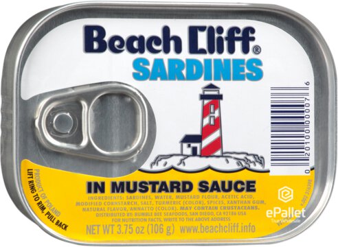 Beach Cliff Sardines Mustard Sauce