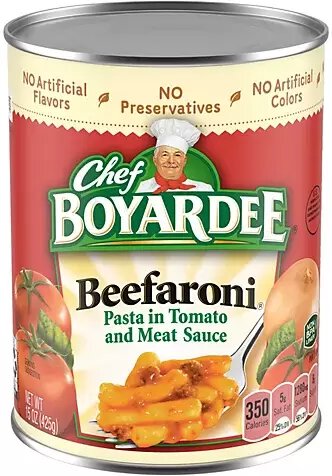 Boyardee Beef Ravioli in Pasta sauce
