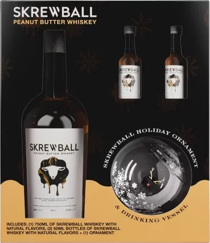 Skrewball Peanut Butter Whiskey Gift Pack W Glass