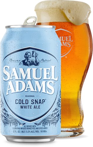 Sam Adams Cold Snap cans