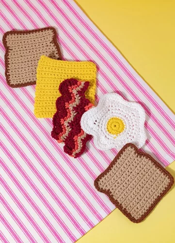 Canna Style Bacon Egg Cheese Coaster Set