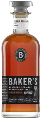 Baker's Bourbon 7 YR Old Single Barrel  Bourbon 107 Proof