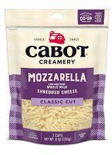Cabot Mozzarella Shrd Cheese Bg