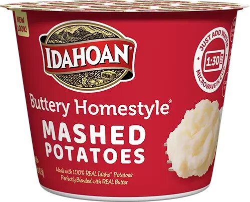 Idahoan Microwavable Mashed Potatoes Buttery Homestyle