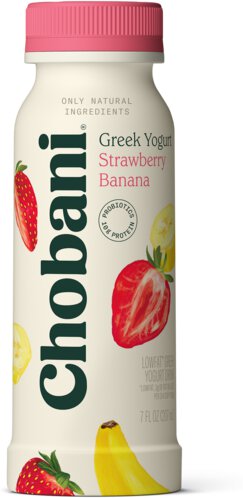 Chobani Greek Yogurt Drink Low Fat Strawberry Banana