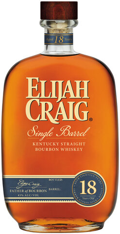 Elijah Craig 18 Year Single Barrel Bourbon Whiskey 2022 Release 750ml.