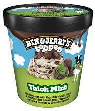 Ben & Jerr Topped Thick Mint Ice Cream