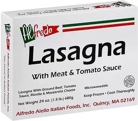 Alfredo Lasagna With Meat & Tomato Sauce