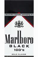 Cigarette Marlboro Black Red 100's