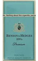Cigarette Benson & Hedges 100 Premium Menthol