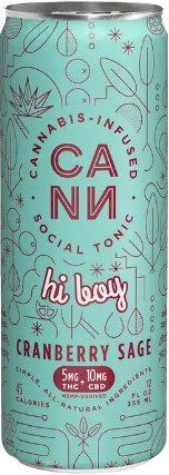 Cann Hi Boy Cranberry Sage 5mg THC 10mg CBD 4pk