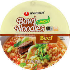 Beef & Ginger Flavor Bowl Noodle Soup