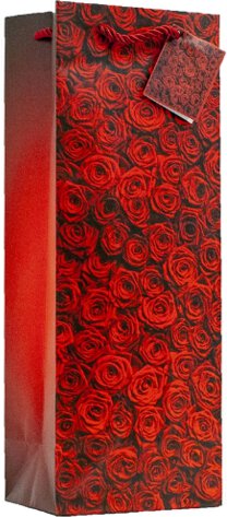 Red Roses - Wine Bag