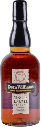 Evan Williams 2007 Put in Oak Vintage Single Barrel Kentucky Straight Bourbon Whiskey 750ml.