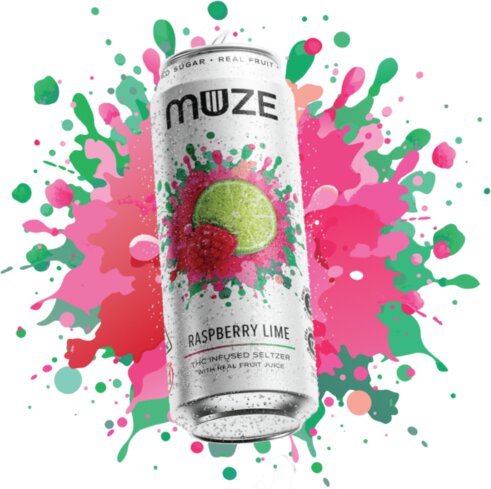 Muze 3mg Thc 15mg Cbd Raspberry Lime Seltzer
