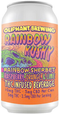Oliphant Brewing Rainbow Kushy Sherbet 10mg THC + 5mg CBD