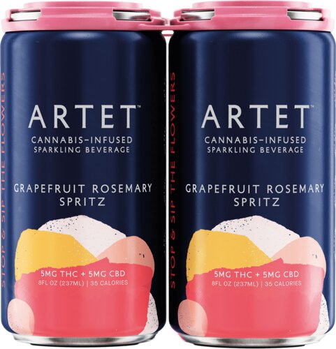 Artet Cbd Thc Canned Grapefruit Rosemary Single